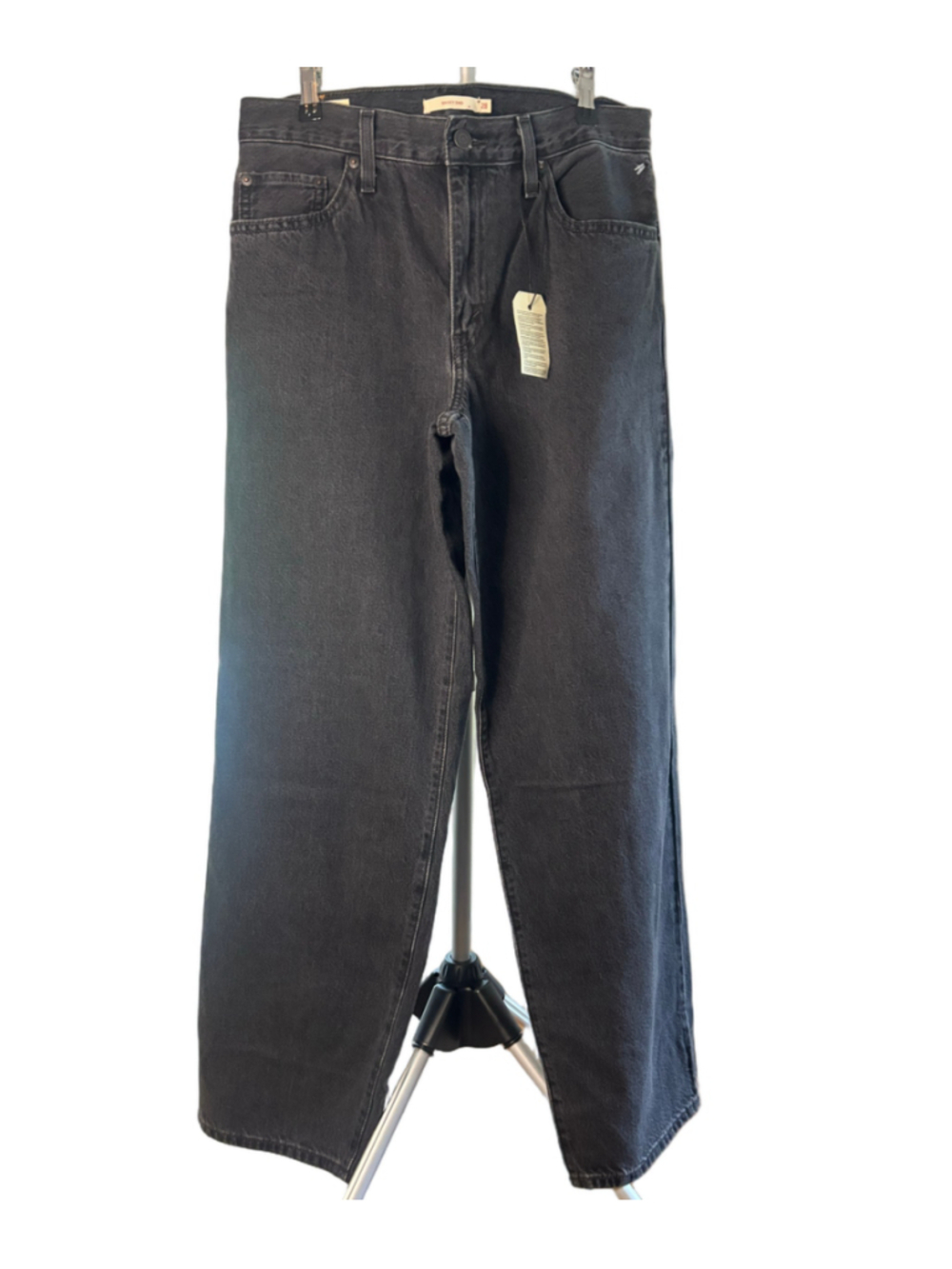 Levi’s Baggy Dad Jeans W28 L32 Black Loose Straight Leg 90s A3494-0014